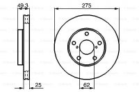 Диск тормозной, передний Bosch 0 986 479 111
