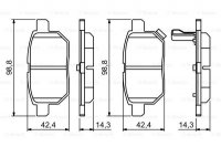 Дисковые тормозные колодки, задние Bosch 0 986 494 255