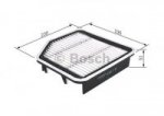 Фильтрующий элемент воздушного фильтра двигателя Bosch F 026 400 192
