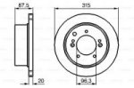 Диск тормозной, задний Bosch 0 986 479 232