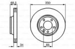 Диск тормозной, передний Bosch 0 986 479 249
