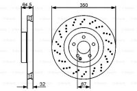 Диск тормозной, передний Bosch 0 986 479 412