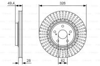 Диск тормозной, передний Bosch 0 986 479 T00