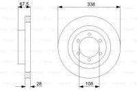 Диск тормозной, передний Bosch 0 986 479 304