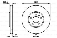 Диск тормозной, передний Bosch 0 986 478 867