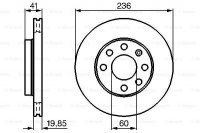 Диск тормозной, передний Bosch 0 986 478 192