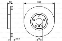 Диск тормозной, передний Bosch 0 986 479 436