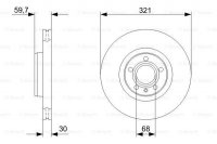 Диск тормозной, передний Bosch 0 986 479 300