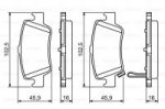 Дисковые тормозные колодки, задние Bosch 0 986 494 182