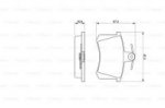 Дисковые тормозные колодки, задние Bosch 0 986 494 059