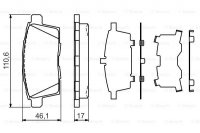 Дисковые тормозные колодки, задние Bosch 0 986 494 376