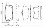 Дисковые тормозные колодки, задние Bosch 0 986 494 376