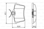 Дисковые тормозные колодки, задние Bosch 0 986 494 304