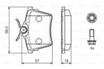 Дисковые тормозные колодки, задние Bosch 0 986 494 095