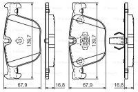 Дисковые тормозные колодки, задние Bosch 0 986 494 294