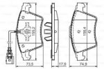 Дисковые тормозные колодки, передние Bosch 0 986 494 107