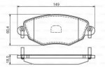 Дисковые тормозные колодки, передние Bosch 0 986 494 026