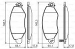 Дисковые тормозные колодки, передние Bosch 0 986 494 037