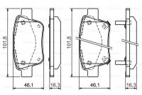 Дисковые тормозные колодки, задние Bosch 0 986 424 798