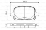 Дисковые тормозные колодки, передние Bosch 0 986 424 639