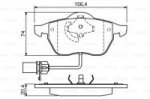 Дисковые тормозные колодки, передние Bosch 0 986 424 482