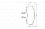 Дисковые тормозные колодки, передние Bosch 0 986 424 716