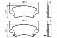 Дисковые тормозные колодки, передние Bosch 0 986 424 735