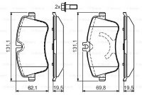 Дисковые тормозные колодки, передние Bosch 0 986 424 517