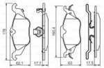 Дисковые тормозные колодки, передние Bosch 0 986 424 456