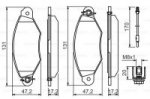 Дисковые тормозные колодки, передние Bosch 0 986 424 455