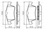 Дисковые тормозные колодки, задние Bosch 0 986 494 032