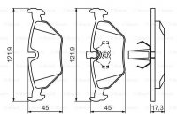 Дисковые тормозные колодки, задние Bosch: 0 986 494 009