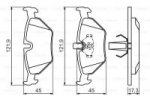 Дисковые тормозные колодки, задние Bosch: 0 986 494 009