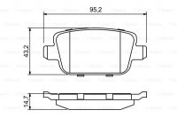 Дисковые тормозные колодки, задние Bosch 0 986 494 247