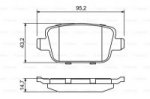Дисковые тормозные колодки, задние Bosch 0 986 494 247