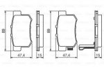 Дисковые тормозные колодки, задние Bosch 0 986 461 006