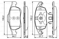 Дисковые тормозные колодки, передние Bosch 0 986 494 235