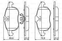 Дисковые тормозные колодки, передние Bosch 0 986 494 044