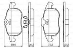 Дисковые тормозные колодки, передние Bosch 0 986 494 044