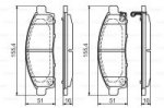 Дисковые тормозные колодки, передние Bosch 0 986 494 268