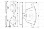 Дисковые тормозные колодки, передние Bosch 0 986 494 103