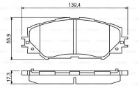 Дисковые тормозные колодки, передние Bosch 0 986 494 240