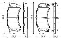 Дисковые тормозные колодки, передние Bosch 0 986 494 221