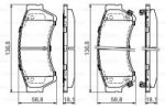Дисковые тормозные колодки, передние Bosch 0 986 494 221