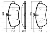 Дисковые тормозные колодки, передние Bosch 0 986 494 161