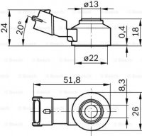 Датчик детонационного сгорания Bosch 0 261 231 176